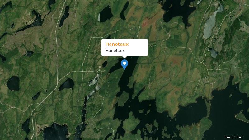 Map preview of the lake and surrounding area