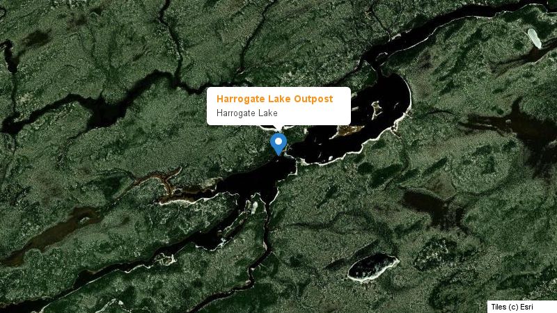 Map preview of the lake and surrounding area