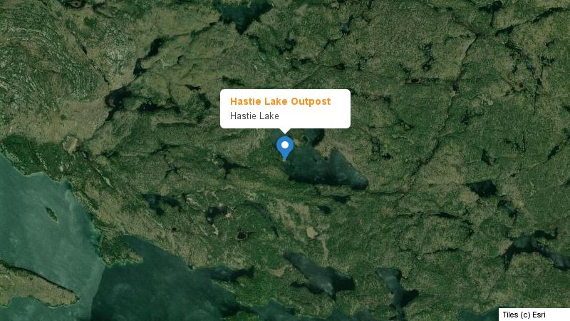 Map preview of the lake and surrounding area