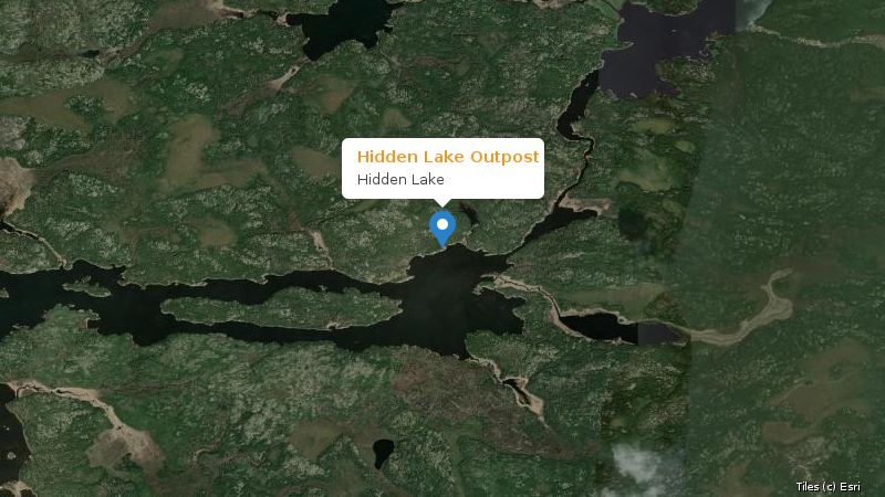 Map preview of the lake and surrounding area