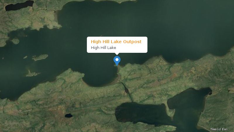 Map preview of the lake and surrounding area