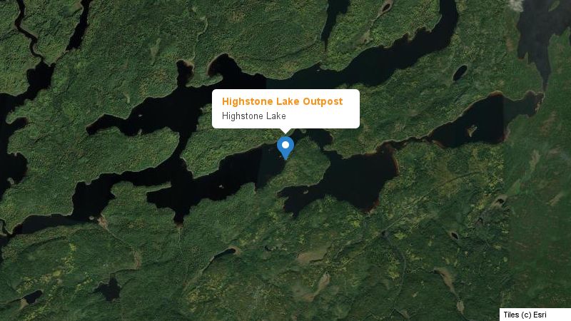 Map preview of the lake and surrounding area