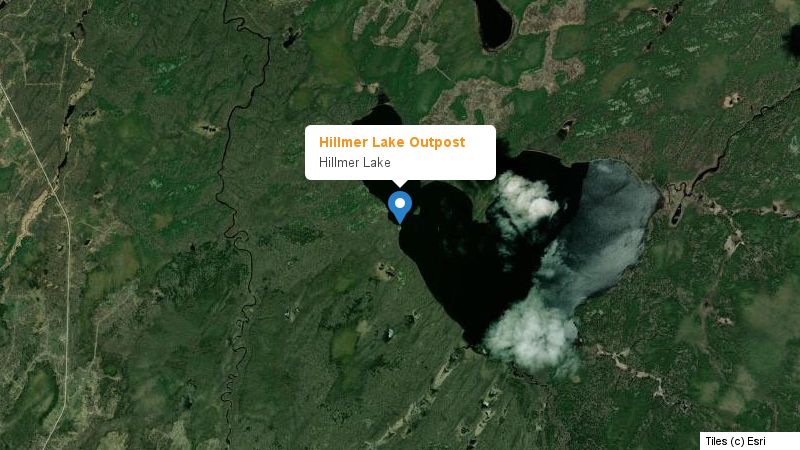 Map preview of the lake and surrounding area