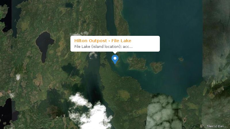 Map preview of the lake and surrounding area