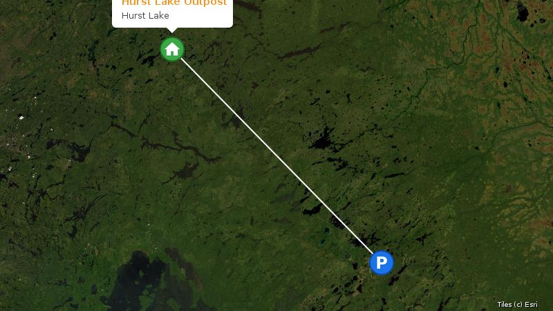 Map preview of the lake and surrounding area