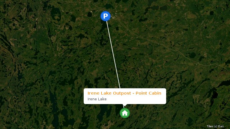 Map preview of the lake and surrounding area