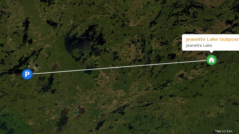 Map preview of the lake and surrounding area