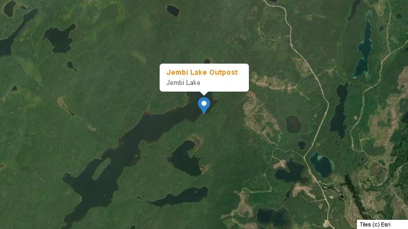 Map preview of the lake and surrounding area