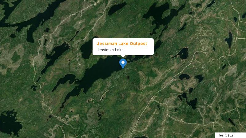 Map preview of the lake and surrounding area