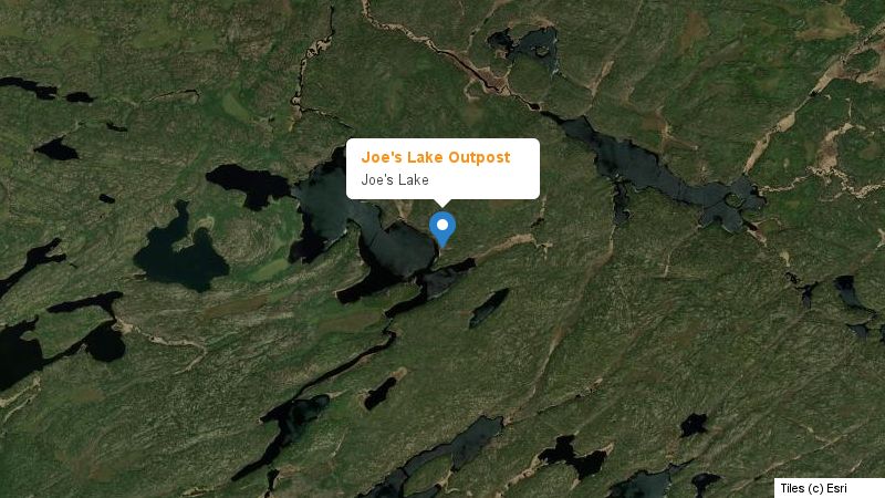 Map preview of the lake and surrounding area