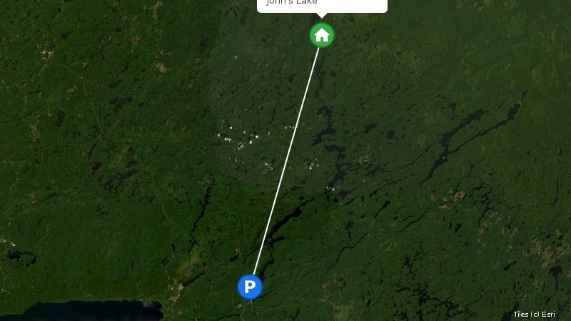 Map preview of the lake and surrounding area