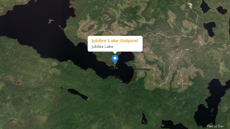 Map preview of the lake and surrounding area