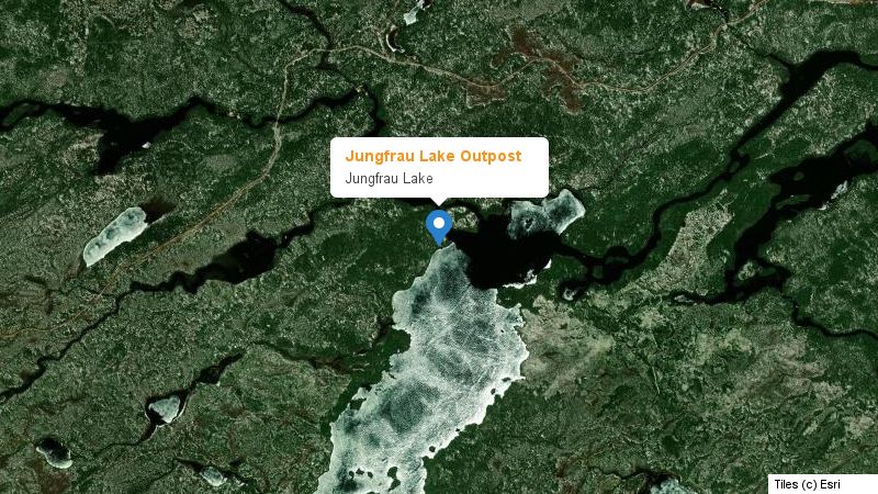 Map preview of the lake and surrounding area