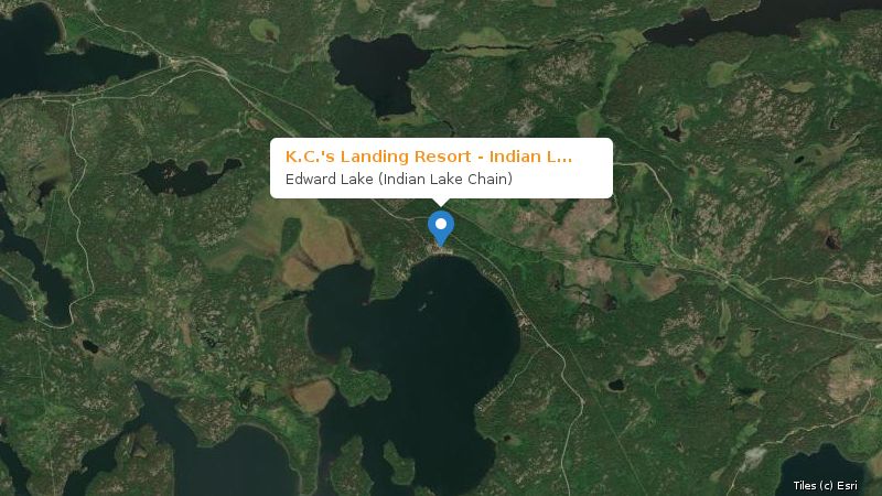 Map preview of the lake and surrounding area