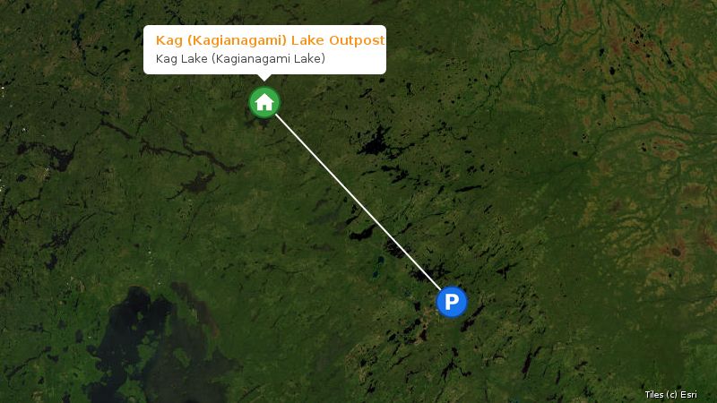 Map preview of the lake and surrounding area
