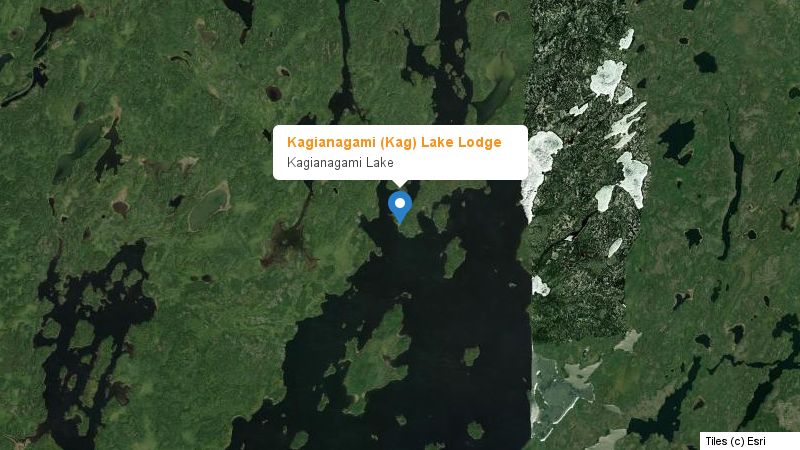 Map preview of the lake and surrounding area