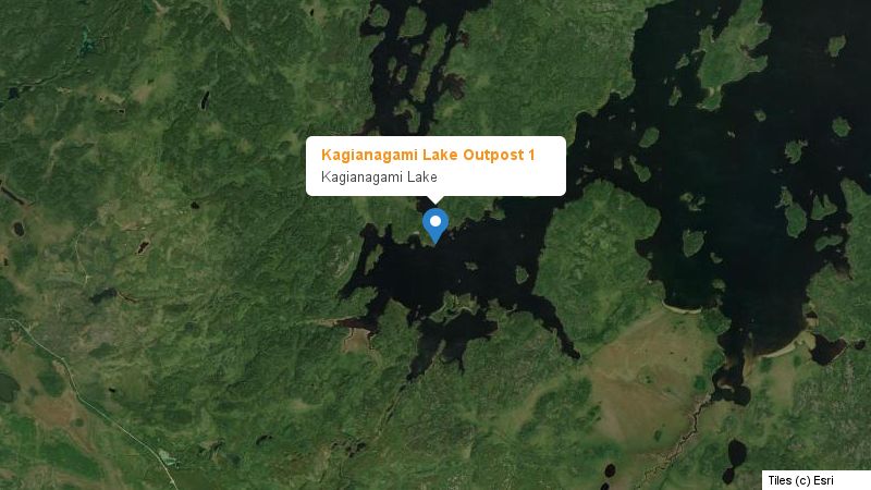 Map preview of the lake and surrounding area