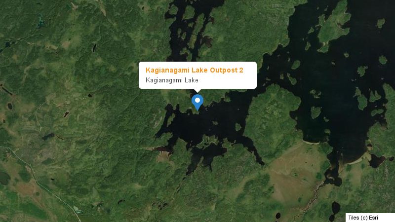 Map preview of the lake and surrounding area
