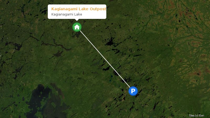 Map preview of the lake and surrounding area