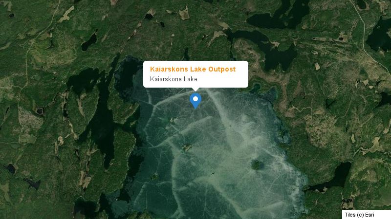 Map preview of the lake and surrounding area