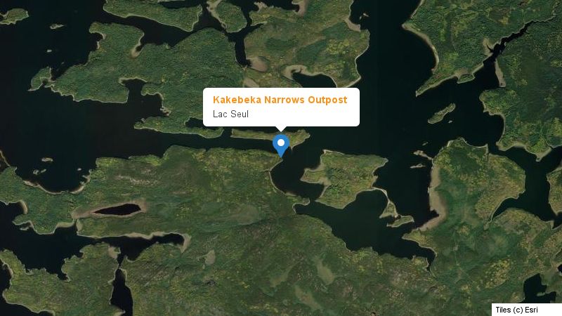 Map preview of the lake and surrounding area