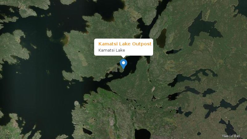 Map preview of the lake and surrounding area
