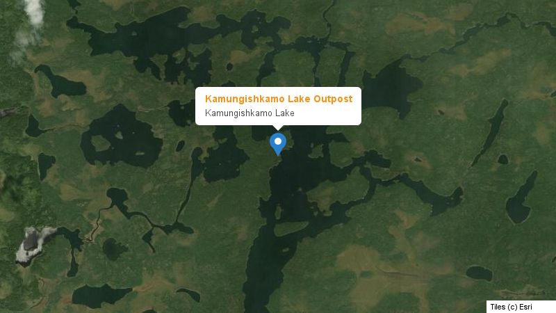 Map preview of the lake and surrounding area