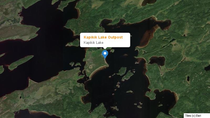 Map preview of the lake and surrounding area