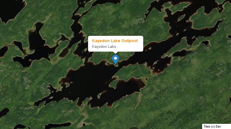 Map preview of the lake and surrounding area