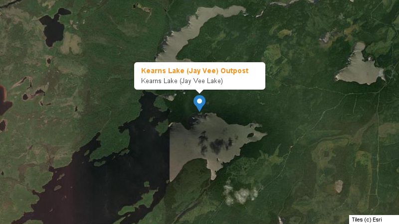 Map preview of the lake and surrounding area