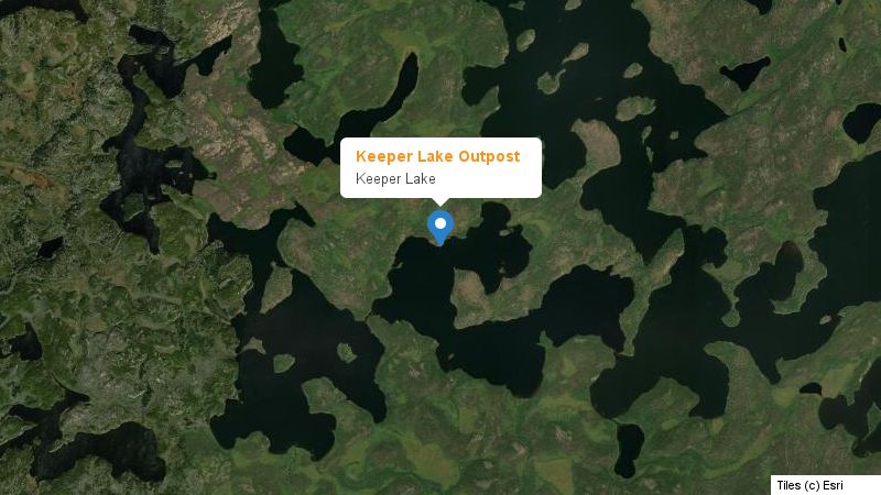 Map preview of the lake and surrounding area