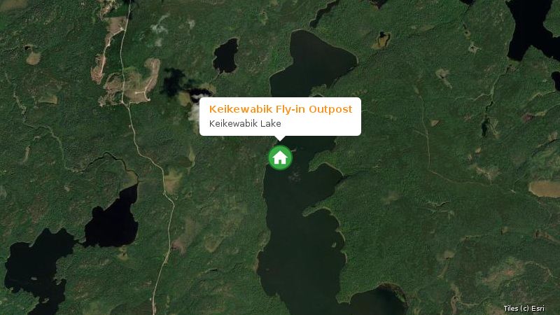 Map preview of the lake and surrounding area