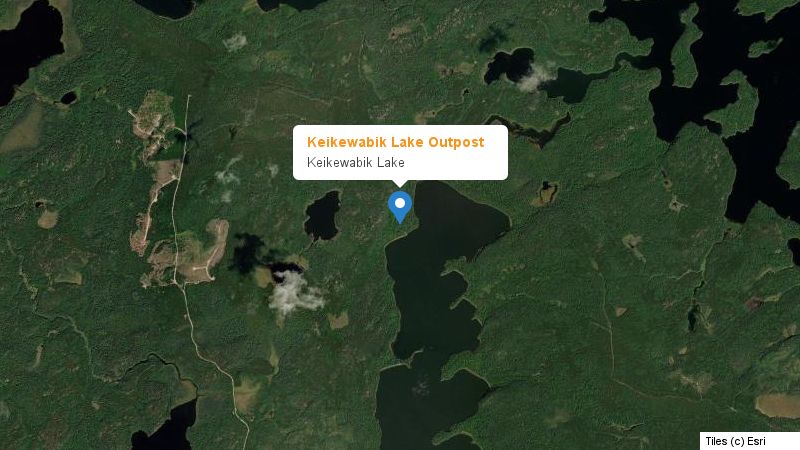 Map preview of the lake and surrounding area