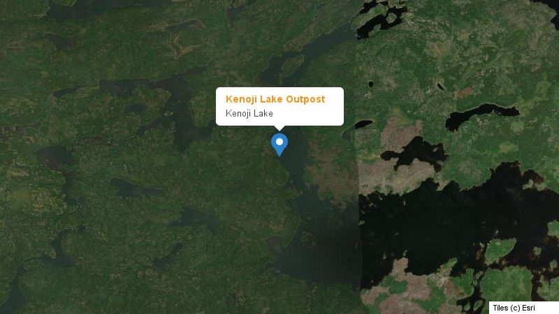 Map preview of the lake and surrounding area