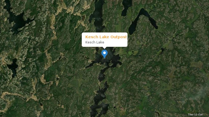 Map preview of the lake and surrounding area