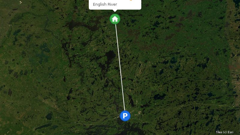 Map preview of the lake and surrounding area