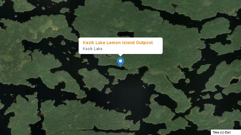 Map preview of the lake and surrounding area
