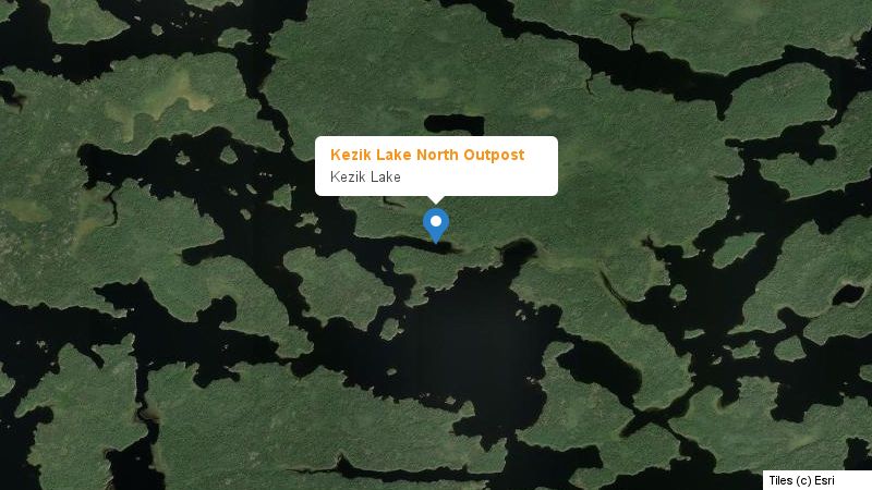 Map preview of the lake and surrounding area