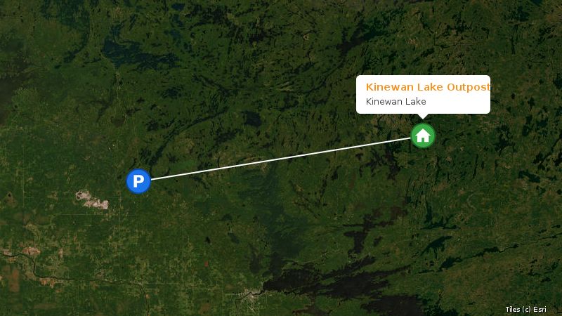 Map preview of the lake and surrounding area