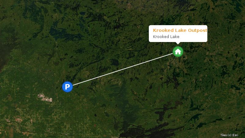 Map preview of the lake and surrounding area