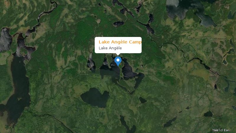 Map preview of the lake and surrounding area
