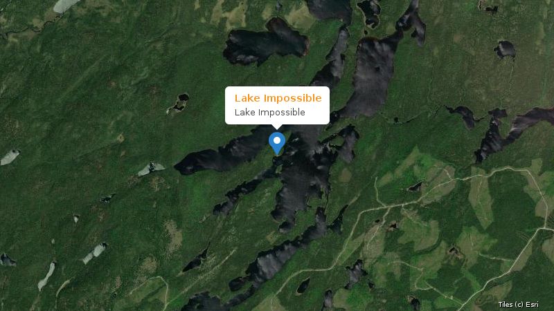 Map preview of the lake and surrounding area