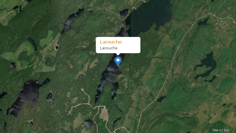 Map preview of the lake and surrounding area