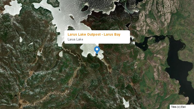 Map preview of the lake and surrounding area