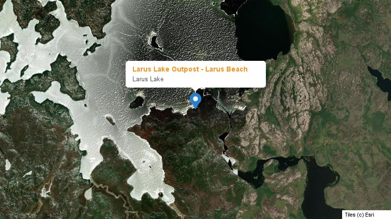 Map preview of the lake and surrounding area