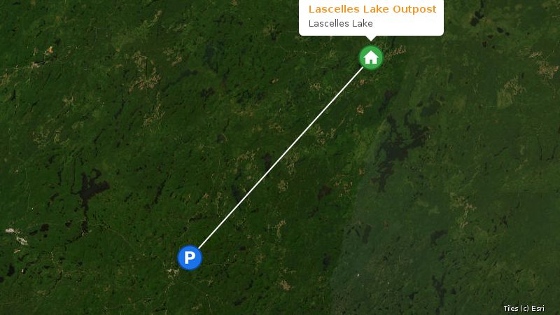 Map preview of the lake and surrounding area