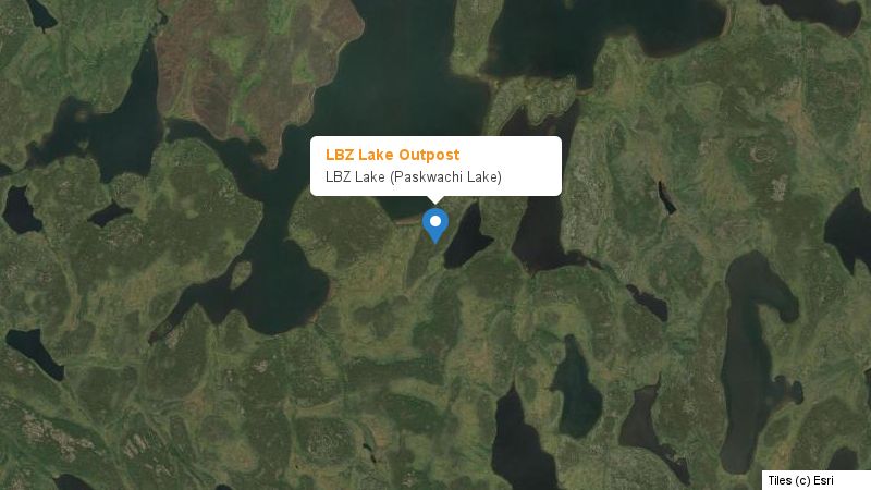 Map preview of the lake and surrounding area