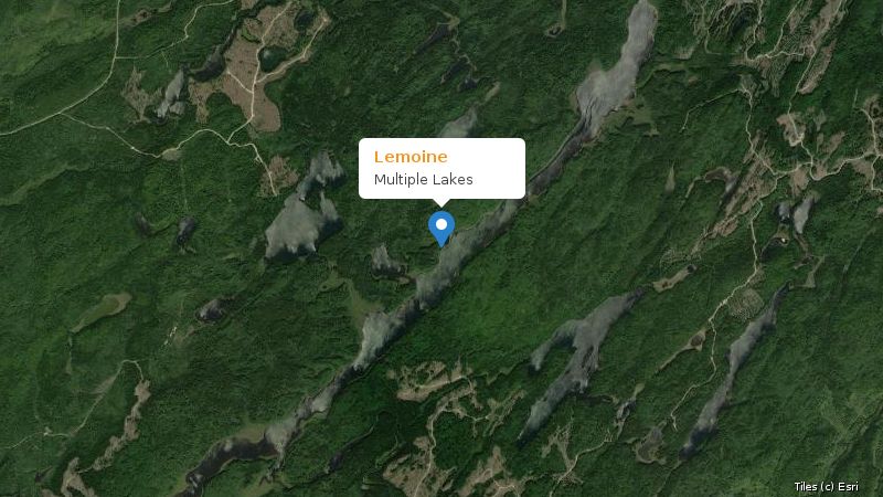 Map preview of the lake and surrounding area