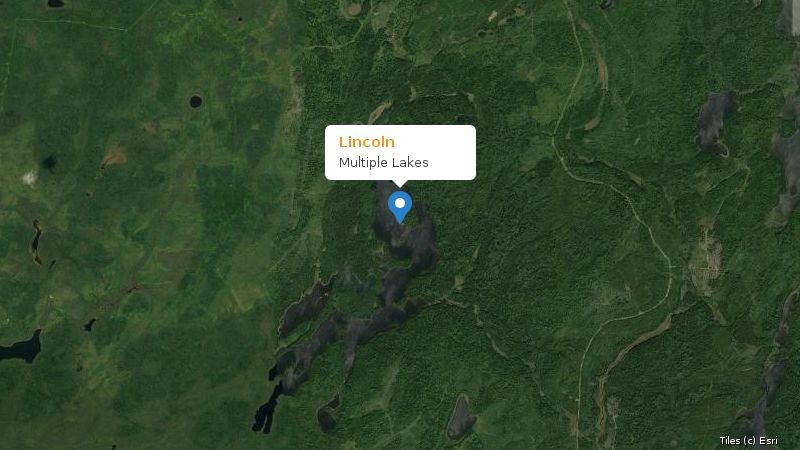 Map preview of the lake and surrounding area