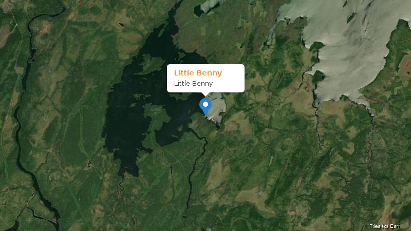 Map preview of the lake and surrounding area